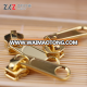 #5 shiny gold auto lock metal slider zipper pulls